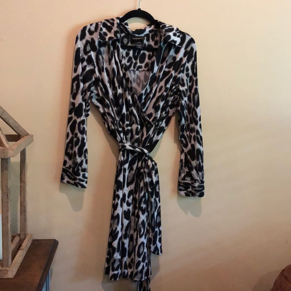 Lane Bryant Wrap Cheetah Dress 14/16